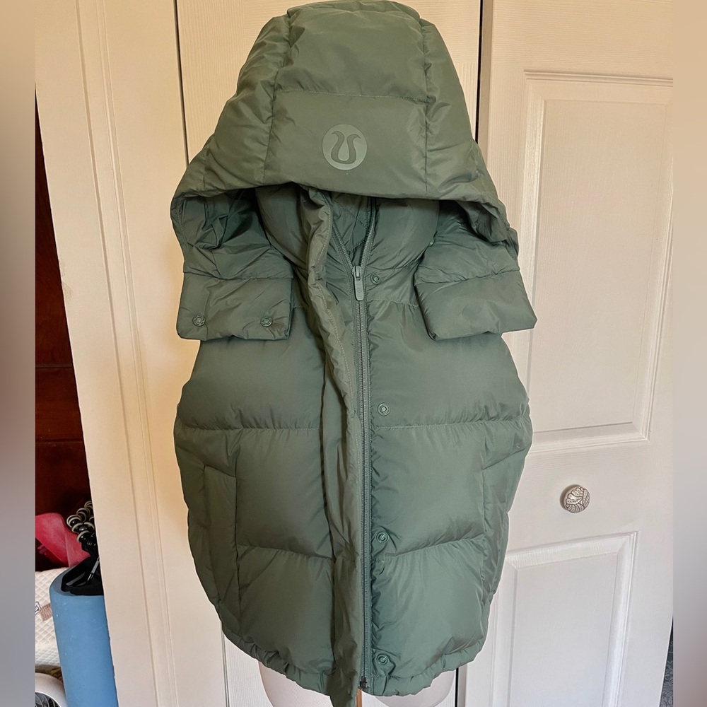Lululemon Wunder Puff Cropped Vest 6 Medium Forest